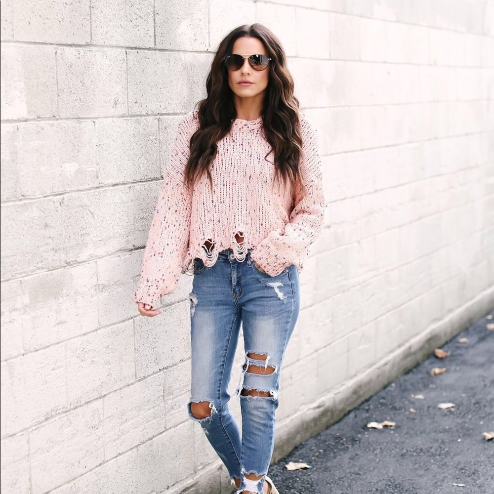 Confetti Cake Distressed Sweater - Picture 8 of 8